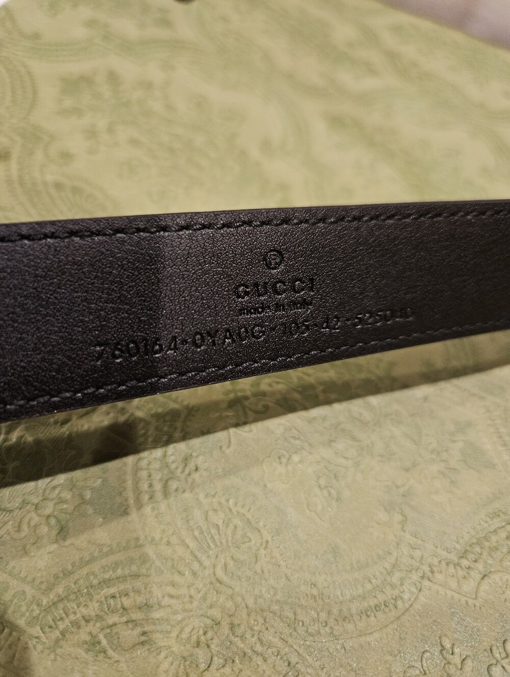 New Gucci Leather Belt Black Color size 105 - Picture 5 of 5